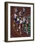 Male Runners Competing in a Track Race-null-Framed Photographic Print