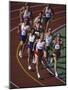 Male Runners Competing in a Track Race-null-Mounted Photographic Print