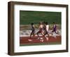 Male Runners Competing in a Track Race-null-Framed Photographic Print