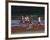 Male Runners Competing in a Track Race-null-Framed Photographic Print