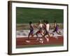 Male Runners Competing in a Track Race-null-Framed Photographic Print