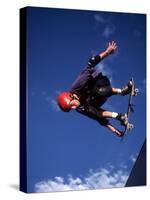 Male Skaeboarder Flys over the Vert, Boulder, Colorado, USA-null-Stretched Canvas