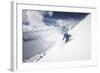 Male Skier Above The Pinnacles With Lone Peak In The Background Big Sky Resort, Montana-Ryan Krueger-Framed Photographic Print