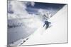 Male Skier Above The Pinnacles With Lone Peak In The Background Big Sky Resort, Montana-Ryan Krueger-Mounted Photographic Print