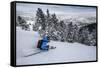 Male Skier In Utah-Liam Doran-Framed Stretched Canvas