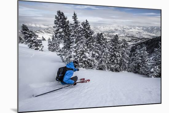 Male Skier In Utah-Liam Doran-Mounted Photographic Print