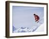 Male Skier Jumping-null-Framed Photographic Print