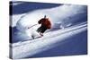 Male Skier Traveling Down the Slopes at Alta, Utah-Adam Barker-Stretched Canvas