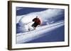 Male Skier Traveling Down the Slopes at Alta, Utah-Adam Barker-Framed Photographic Print