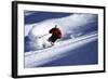 Male Skier Traveling Down the Slopes at Alta, Utah-Adam Barker-Framed Photographic Print