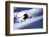 Male Skier Traveling Down the Slopes at Alta, Utah-Adam Barker-Framed Photographic Print