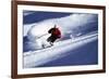 Male Skier Traveling Down the Slopes at Alta, Utah-Adam Barker-Framed Photographic Print