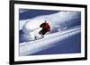 Male Skier Traveling Down the Slopes at Alta, Utah-Adam Barker-Framed Photographic Print