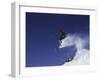 Male Snowboarder Flying Through the Air-null-Framed Premium Photographic Print