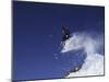 Male Snowboarder Flying Through the Air-null-Mounted Premium Photographic Print