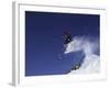 Male Snowboarder Flying Through the Air-null-Framed Photographic Print