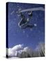 Male Snowboarder Flying Throught the Air, Aspen, Colorado, USA-null-Stretched Canvas