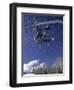 Male Snowboarder Flying Throught the Air, Aspen, Colorado, USA-null-Framed Premium Photographic Print