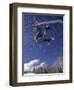 Male Snowboarder Flying Throught the Air, Aspen, Colorado, USA-null-Framed Photographic Print