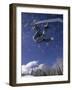 Male Snowboarder Flying Throught the Air, Aspen, Colorado, USA-null-Framed Photographic Print