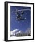 Male Snowboarder Flying Throught the Air, Aspen, Colorado, USA-null-Framed Photographic Print