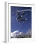 Male Snowboarder Flying Throught the Air, Aspen, Colorado, USA-null-Framed Photographic Print