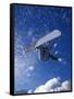 Male Snowboarder Flying Throught the Air-null-Framed Stretched Canvas