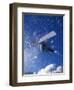 Male Snowboarder Flying Throught the Air-null-Framed Premium Photographic Print