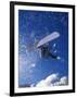 Male Snowboarder Flying Throught the Air-null-Framed Photographic Print