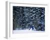 Male Snowboarder in Action-null-Framed Premium Photographic Print