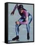 Male Speed Skater in Action at the Start-null-Framed Stretched Canvas