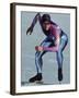 Male Speed Skater in Action at the Start-null-Framed Photographic Print