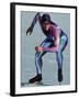 Male Speed Skater in Action at the Start-null-Framed Photographic Print