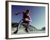 Male Speed Skater in Action at the Start-null-Framed Photographic Print