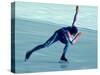 Male Speed Skater in Action-null-Stretched Canvas