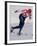 Male Speed Skater in Action-null-Framed Photographic Print