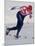 Male Speed Skater in Action-null-Mounted Photographic Print