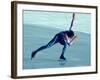 Male Speed Skater in Action-null-Framed Photographic Print