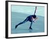 Male Speed Skater in Action-null-Framed Photographic Print