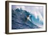 Male Surfer Surfing Wave in Pacific Ocean, Peahi, Hawaii, USA-null-Framed Photographic Print