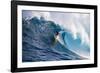 Male Surfer Surfing Wave in Pacific Ocean, Peahi, Hawaii, USA-null-Framed Photographic Print