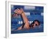 Male Swimmer Competing in a Freestyle Race-null-Framed Photographic Print