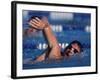Male Swimmer Competing in a Freestyle Race-null-Framed Photographic Print
