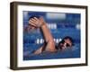 Male Swimmer Competing in a Freestyle Race-null-Framed Photographic Print