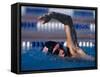 Male Swimmer in Action-null-Framed Stretched Canvas