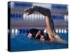 Male Swimmer in Action-null-Stretched Canvas