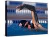 Male Swimmer in Action-null-Stretched Canvas