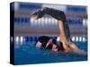 Male Swimmer in Action-null-Stretched Canvas