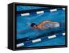 Male Swimmer in Action-null-Framed Stretched Canvas