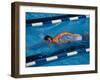 Male Swimmer in Action-null-Framed Photographic Print